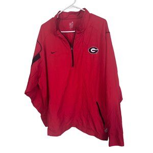 Nike Team Georgia red and black fit storm zip pullover windbreaker size XL